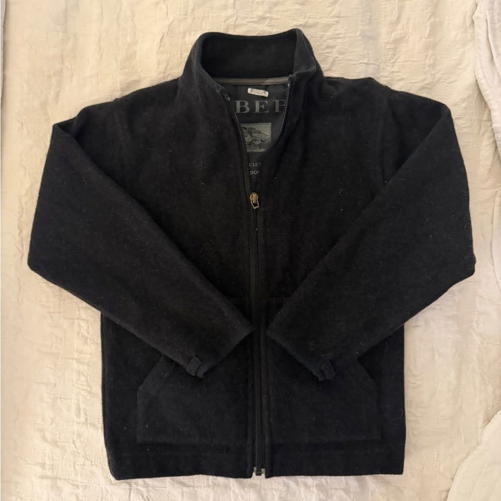 Burberry Black Full-Zip Wool Jacket